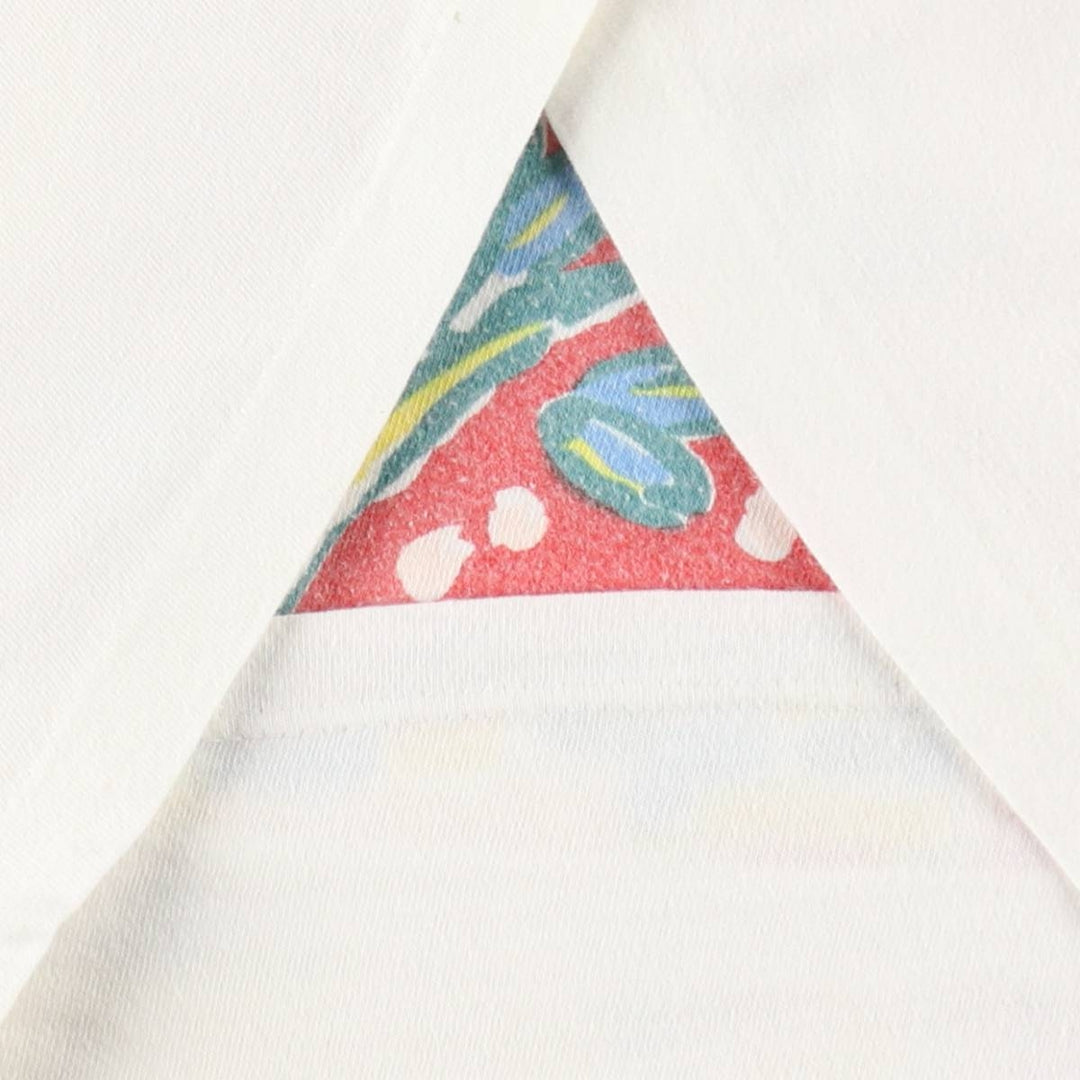 90'S PALMETTOS A STATE OF MIND Print T-Shirt, Made in USA, Men's Size L (Equivalent), Vintage cotton white type Vintage Second Hand