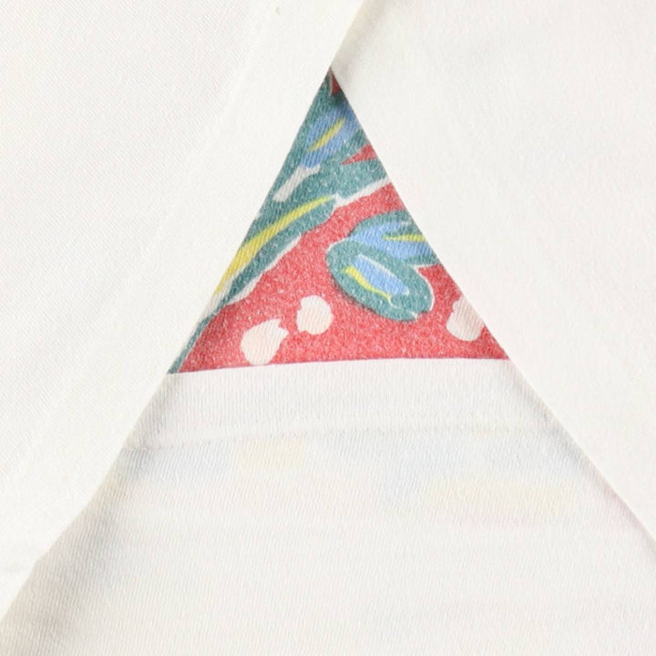 90'S PALMETTOS A STATE OF MIND Print T-Shirt, Made in USA, Men's Size L (Equivalent), Vintage cotton white type Vintage Second Hand