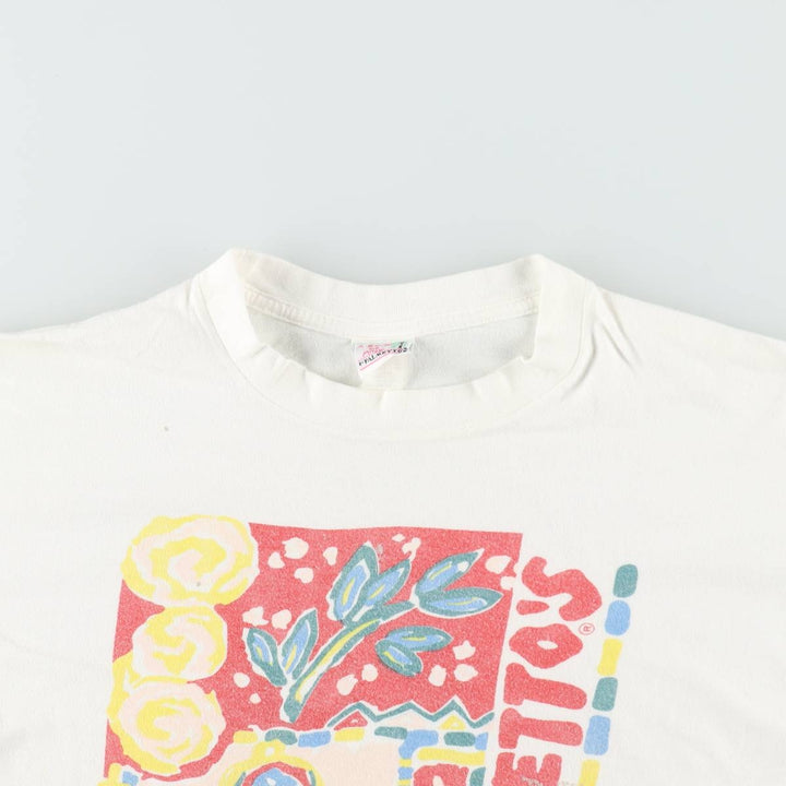 90'S PALMETTOS A STATE OF MIND Print T-Shirt, Made in USA, Men's Size L (Equivalent), Vintage cotton white type Vintage Second Hand