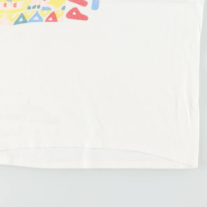 90'S PALMETTOS A STATE OF MIND Print T-Shirt, Made in USA, Men's Size L (Equivalent), Vintage cotton white type Vintage Second Hand