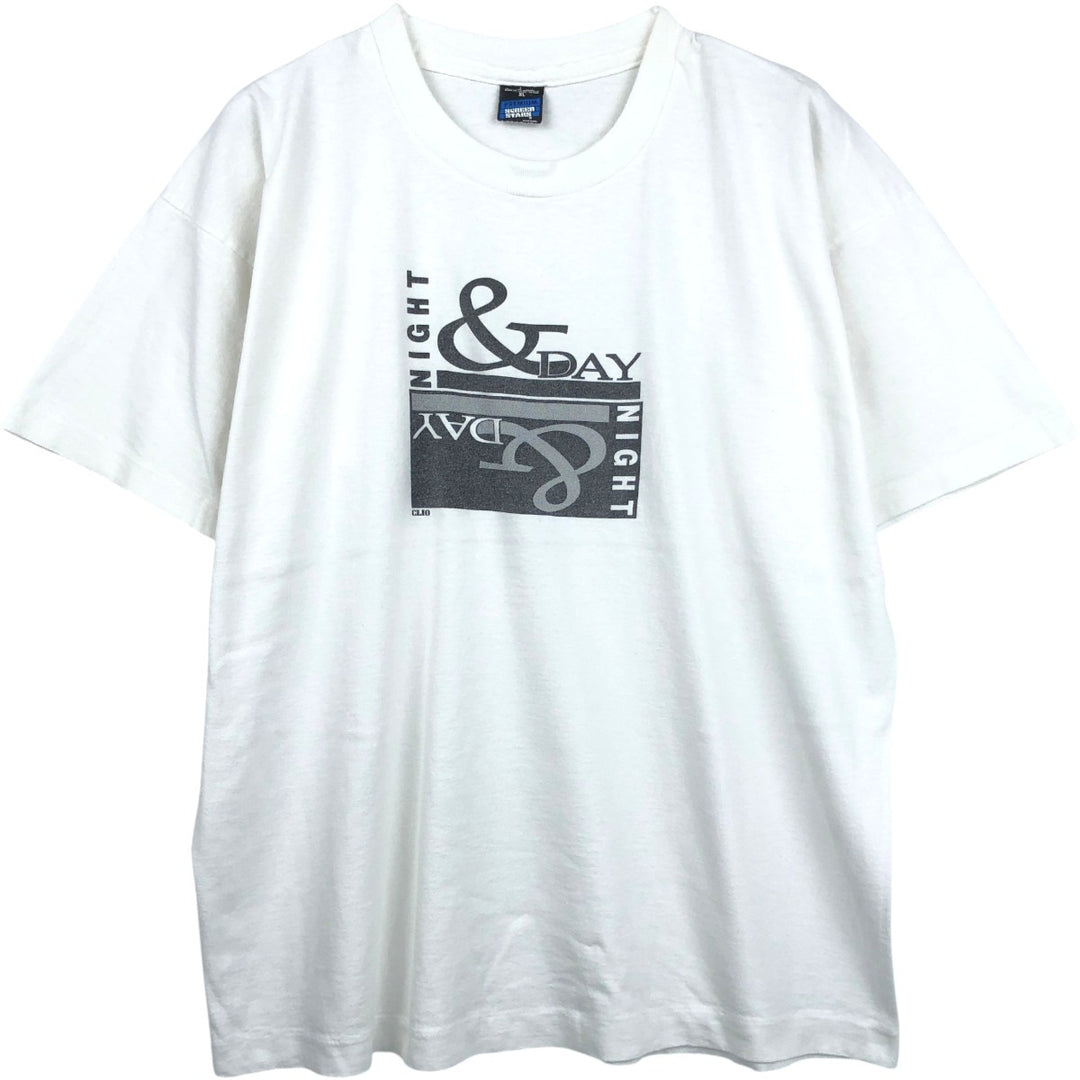 90'S SCREEN STARS Printed T-shirt, Men's XL, Vintage cotton white type Vintage Second Hand