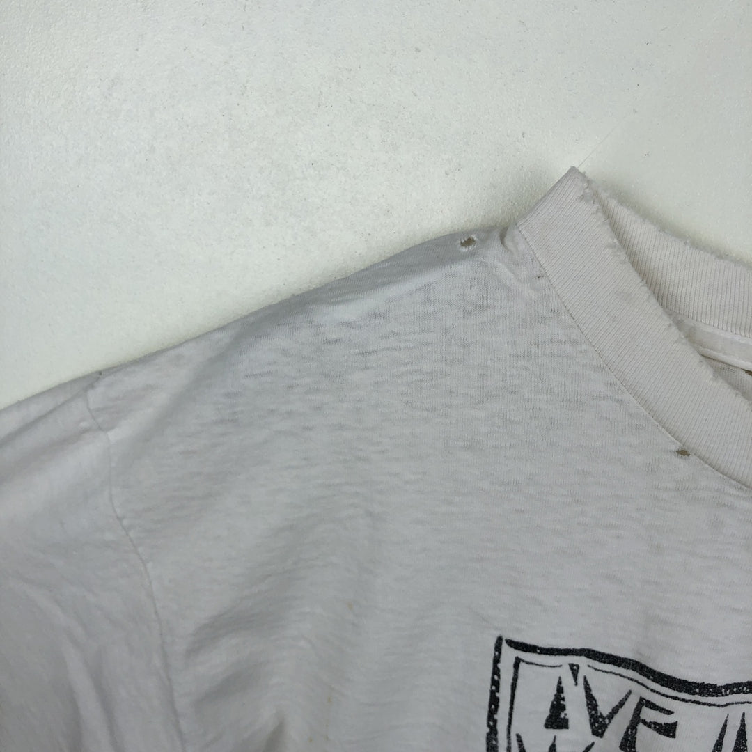 90'S Anvil Message Print T-Shirt, Made in USA, Men's XL (approx.) cotton white type Vintage Second Hand