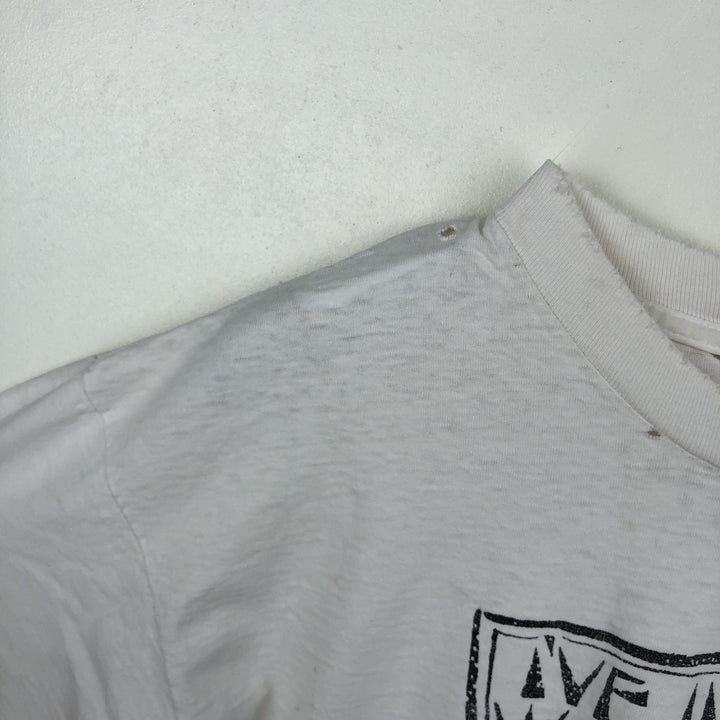90'S Anvil Message Print T-Shirt, Made in USA, Men's XL (approx.) cotton white type Vintage Second Hand