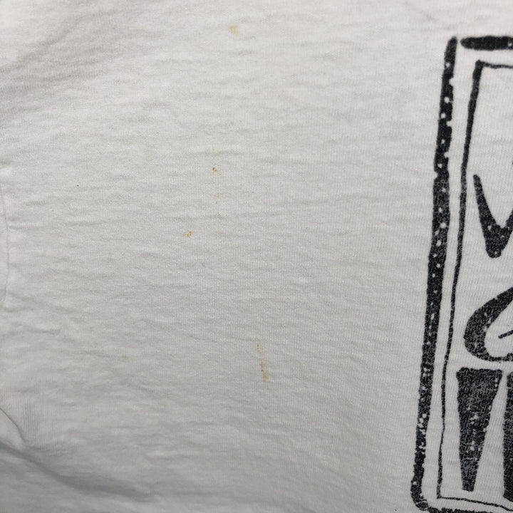 90'S Anvil Message Print T-Shirt, Made in USA, Men's XL (approx.) cotton white type Vintage Second Hand