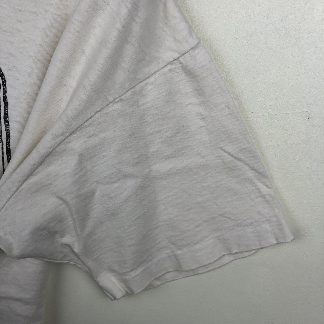 90'S Anvil Message Print T-Shirt, Made in USA, Men's XL (approx.) cotton white type Vintage Second Hand