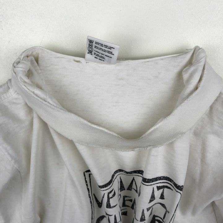 90'S Anvil Message Print T-Shirt, Made in USA, Men's XL (approx.) cotton white type Vintage Second Hand