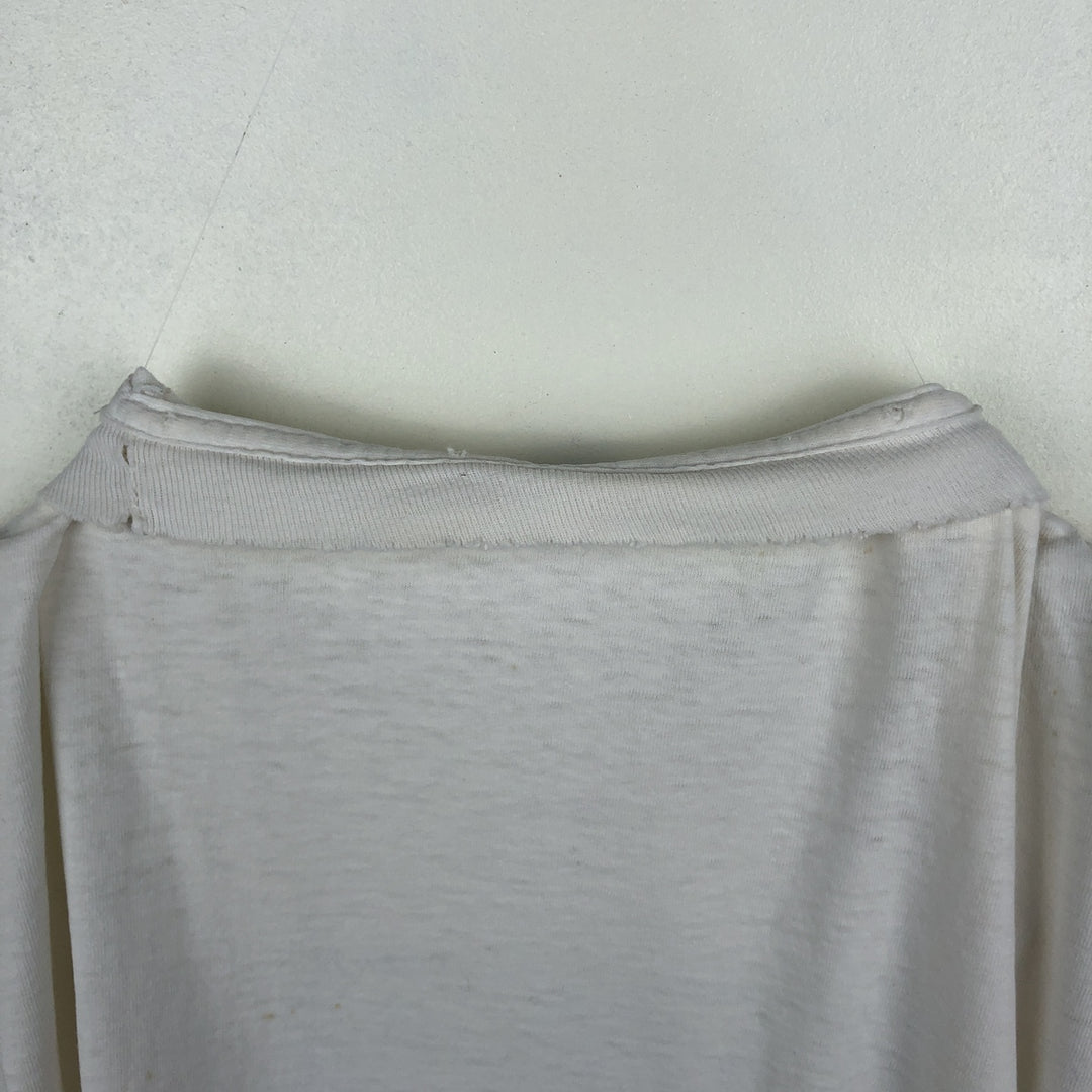 90'S Anvil Message Print T-Shirt, Made in USA, Men's XL (approx.) cotton white type Vintage Second Hand