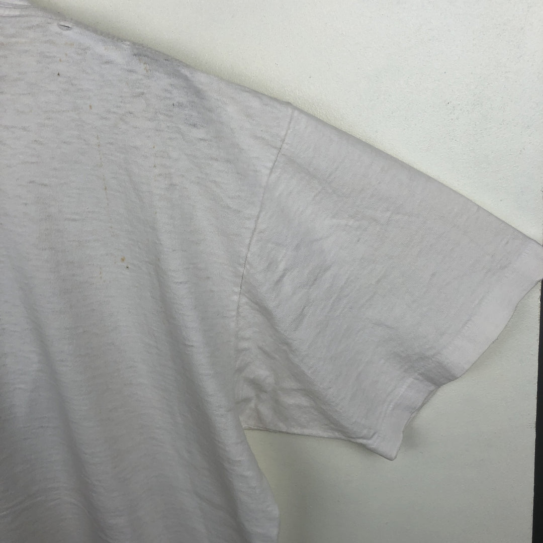 90'S Anvil Message Print T-Shirt, Made in USA, Men's XL (approx.) cotton white type Vintage Second Hand