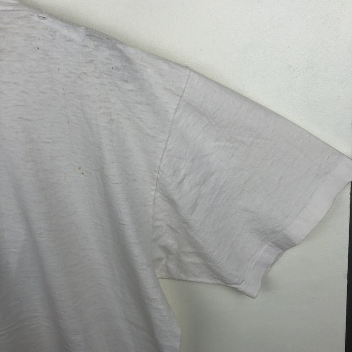 90'S Anvil Message Print T-Shirt, Made in USA, Men's XL (approx.) cotton white type Vintage Second Hand