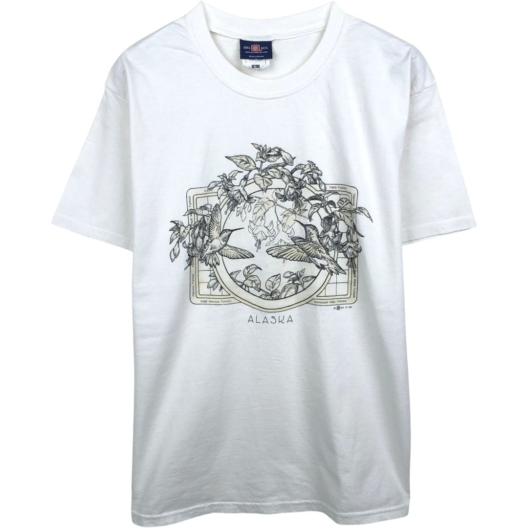 90'S DEL SOL Print T-Shirt, Men's Size L (Equivalent), Vintage cotton white type Vintage Second Hand
