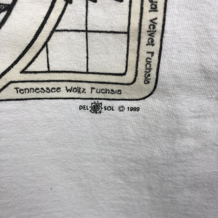 90'S DEL SOL Print T-Shirt, Men's Size L (Equivalent), Vintage cotton white type Vintage Second Hand