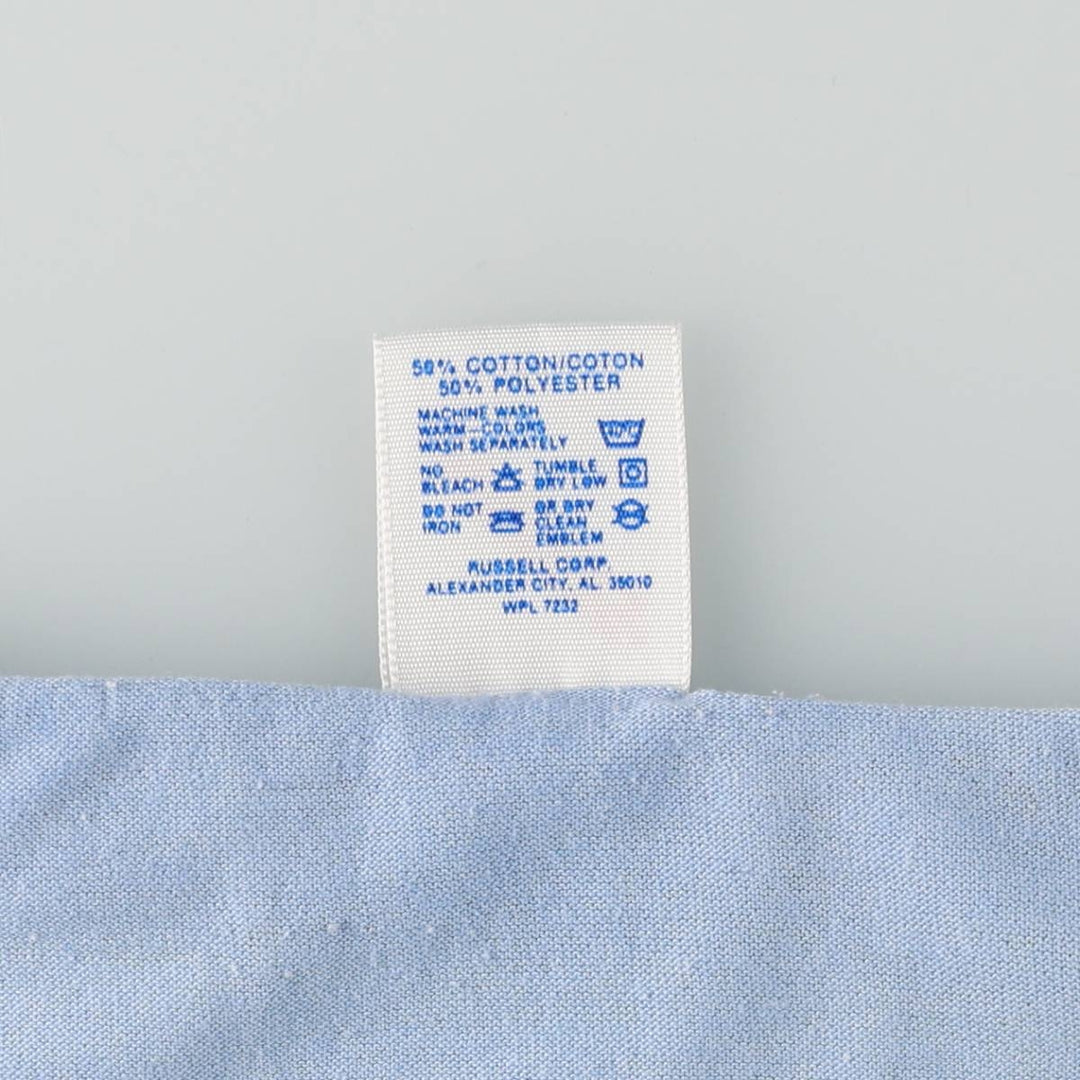 80'S Jerzees Print T-Shirt, Made in USA, Men's XL equivalent, Vintage cotton Blue type light blue Vintage Second Hand