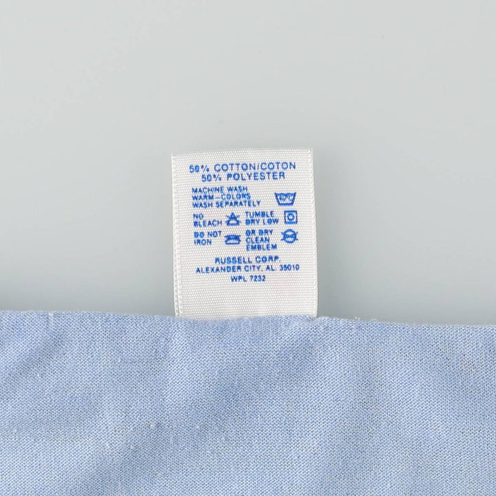 80'S Jerzees Print T-Shirt, Made in USA, Men's XL equivalent, Vintage cotton Blue type light blue Vintage Second Hand