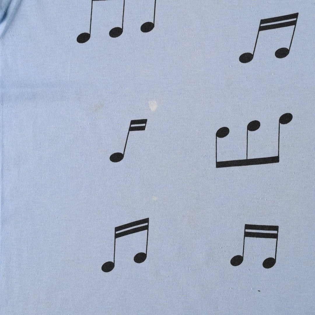 80'S Jerzees Print T-Shirt, Made in USA, Men's XL equivalent, Vintage cotton Blue type light blue Vintage Second Hand
