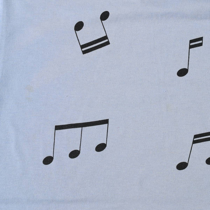 80'S Jerzees Print T-Shirt, Made in USA, Men's XL equivalent, Vintage cotton Blue type light blue Vintage Second Hand
