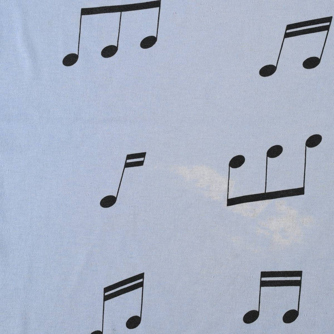 80'S Jerzees Print T-Shirt, Made in USA, Men's XL equivalent, Vintage cotton Blue type light blue Vintage Second Hand