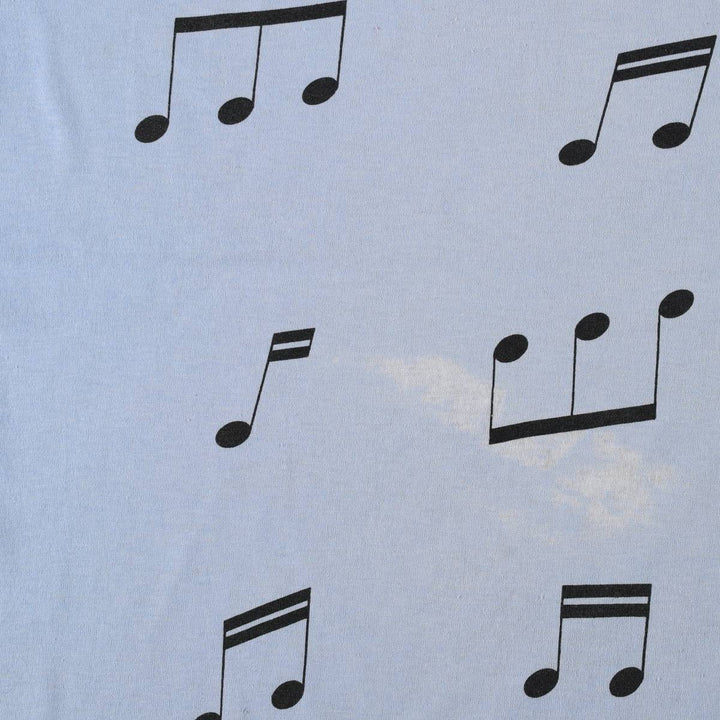 80'S Jerzees Print T-Shirt, Made in USA, Men's XL equivalent, Vintage cotton Blue type light blue Vintage Second Hand