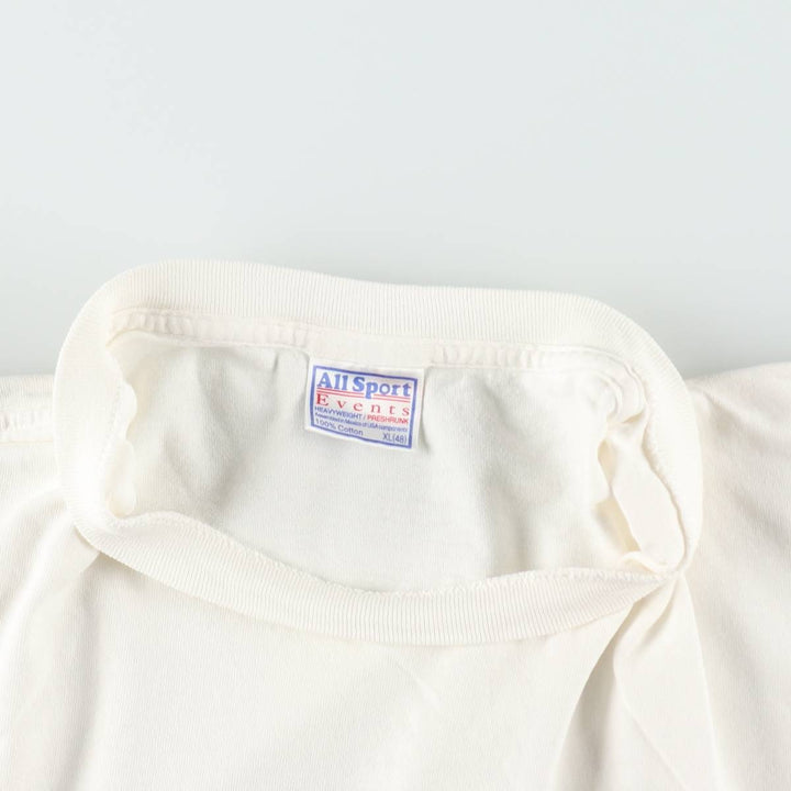 90'S All Sport Print T-Shirt, Men's XL (approx.), Vintage cotton white type Vintage Second Hand
