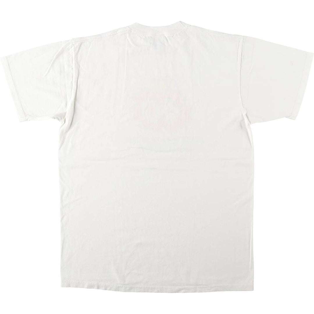 ~90'S Jerzees Message Print T-Shirt, Made in USA, Men's Size L (Equivalent), Vintage cotton white type Vintage Second Hand