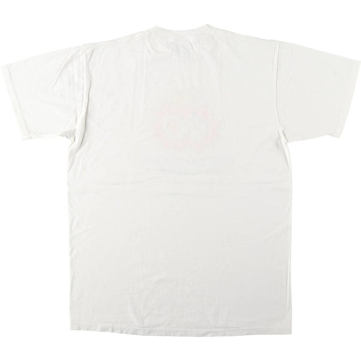 ~90'S Jerzees Message Print T-Shirt, Made in USA, Men's Size L (Equivalent), Vintage cotton white type Vintage Second Hand