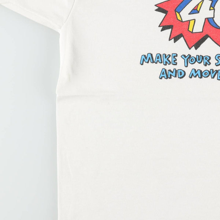 ~90'S Jerzees Message Print T-Shirt, Made in USA, Men's Size L (Equivalent), Vintage cotton white type Vintage Second Hand