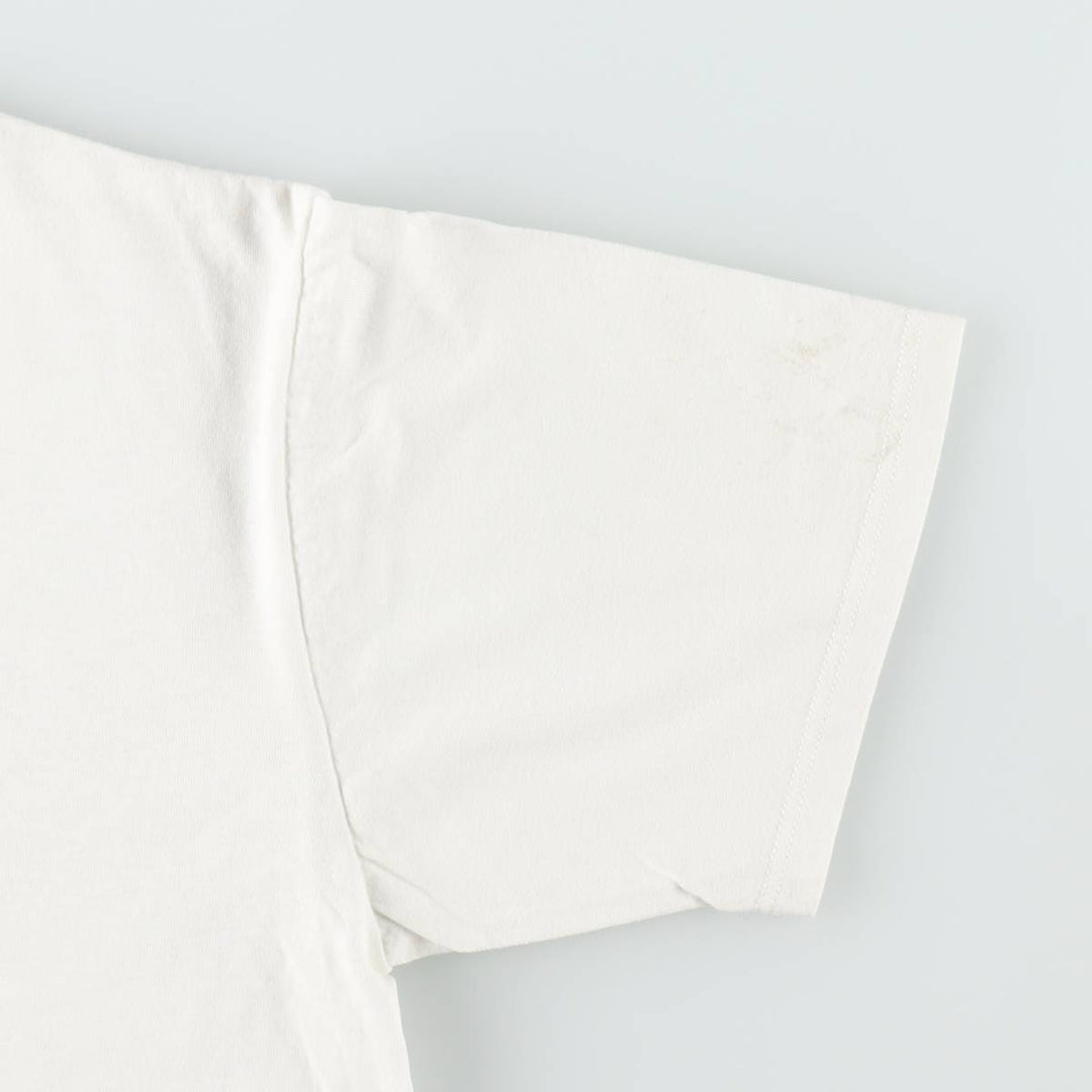 ~90'S Jerzees Message Print T-Shirt, Made in USA, Men's Size L (Equivalent), Vintage cotton white type Vintage Second Hand