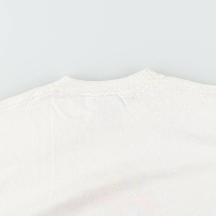 ~90'S Jerzees Message Print T-Shirt, Made in USA, Men's Size L (Equivalent), Vintage cotton white type Vintage Second Hand
