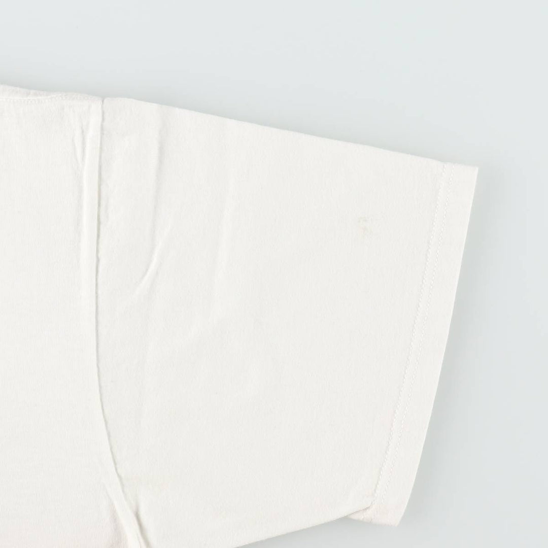 ~90'S Jerzees Message Print T-Shirt, Made in USA, Men's Size L (Equivalent), Vintage cotton white type Vintage Second Hand