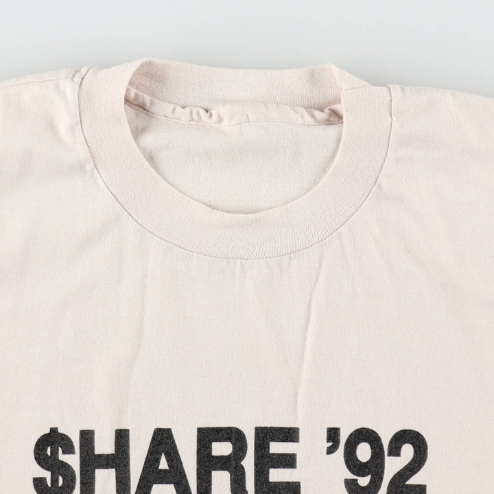 90'S Stanley Furniture Advertising T-Shirt, Men's XL equivalent, Vintage unclear white type Vintage Second Hand