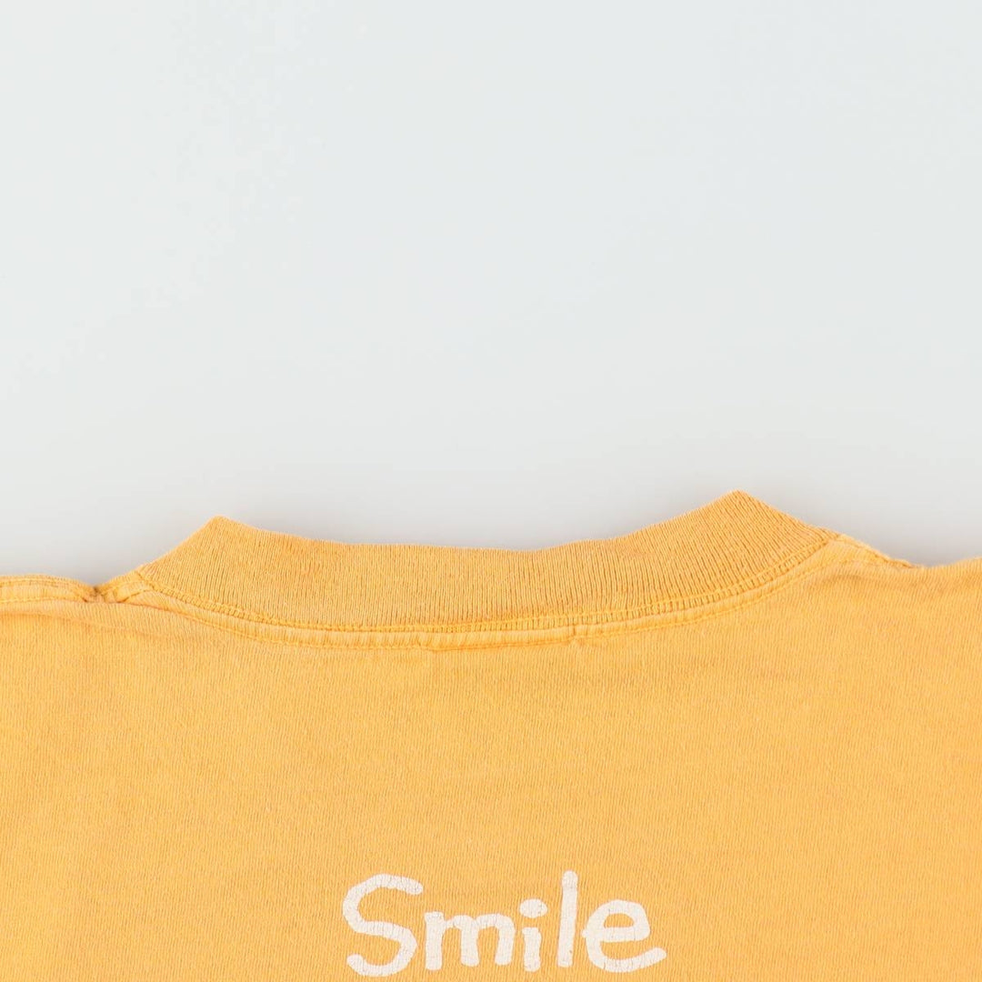 90'S ONEITA Color Wear Print T-Shirt, Men's XL equivalent, Vintage cotton orange type Vintage Second Hand