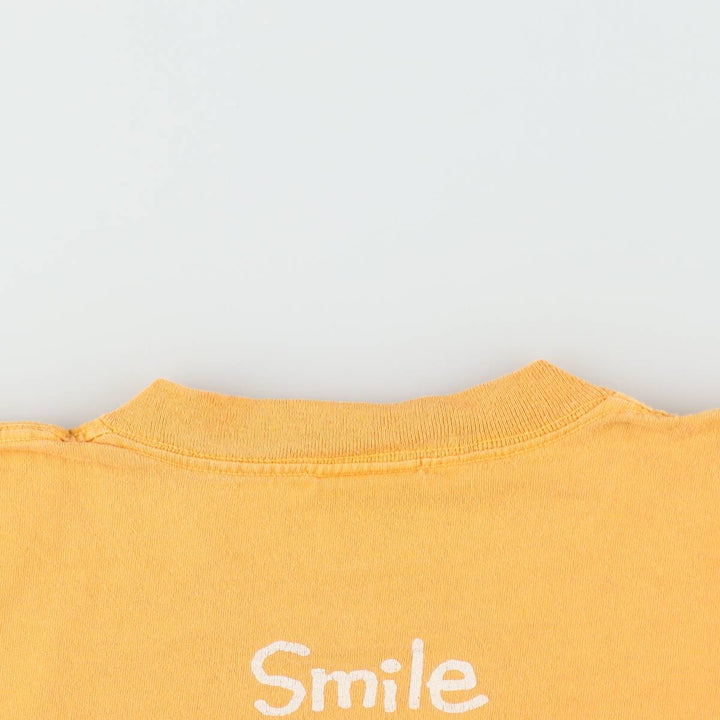 90'S ONEITA Color Wear Print T-Shirt, Men's XL equivalent, Vintage cotton orange type Vintage Second Hand