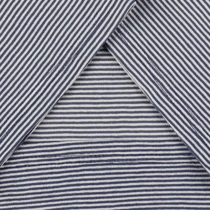 BASIC EDITIONS Short-Sleeve Striped T-Shirt, Men's Size M (approx.) unclear navy blue type Vintage Second Hand