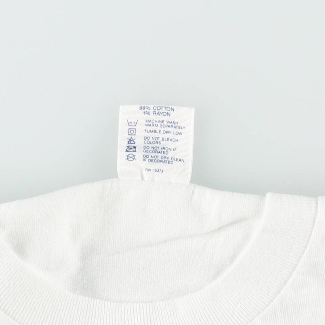 Delta PRO WEIGHT Printed T-Shirt, Made in USA, Men's Size M (equivalent) cotton white type Vintage Second Hand