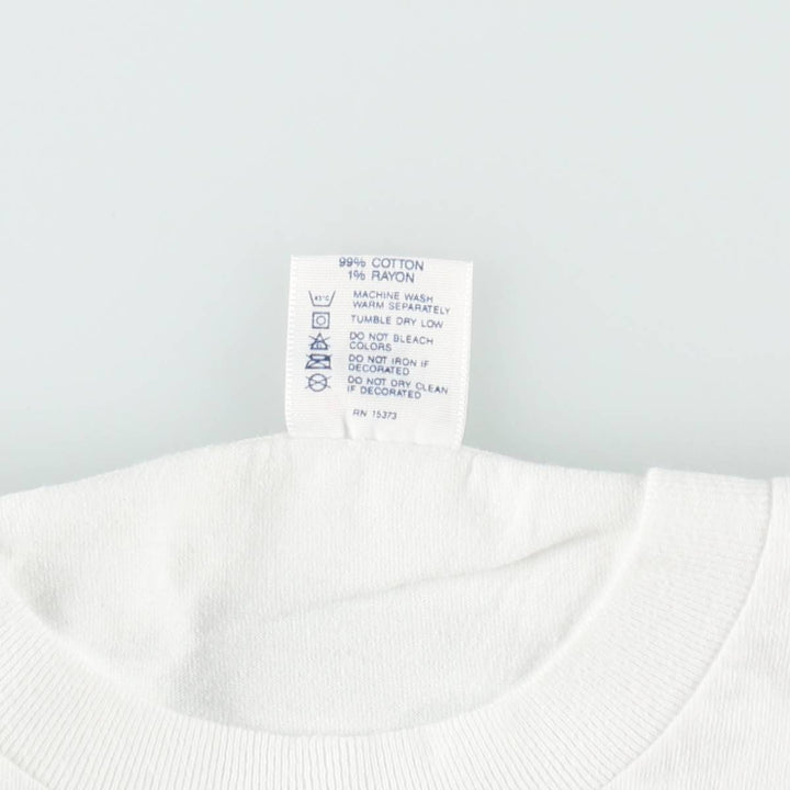 Delta PRO WEIGHT Printed T-Shirt, Made in USA, Men's Size M (equivalent) cotton white type Vintage Second Hand