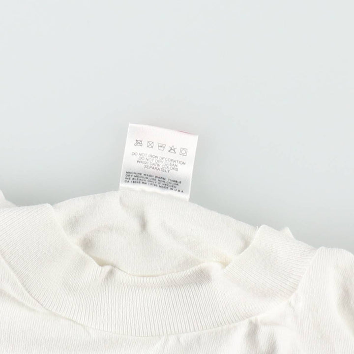 90'S Fruit of the Loom printed T-shirt, made in the USA, men's size M, vintage cotton white type Vintage Second Hand