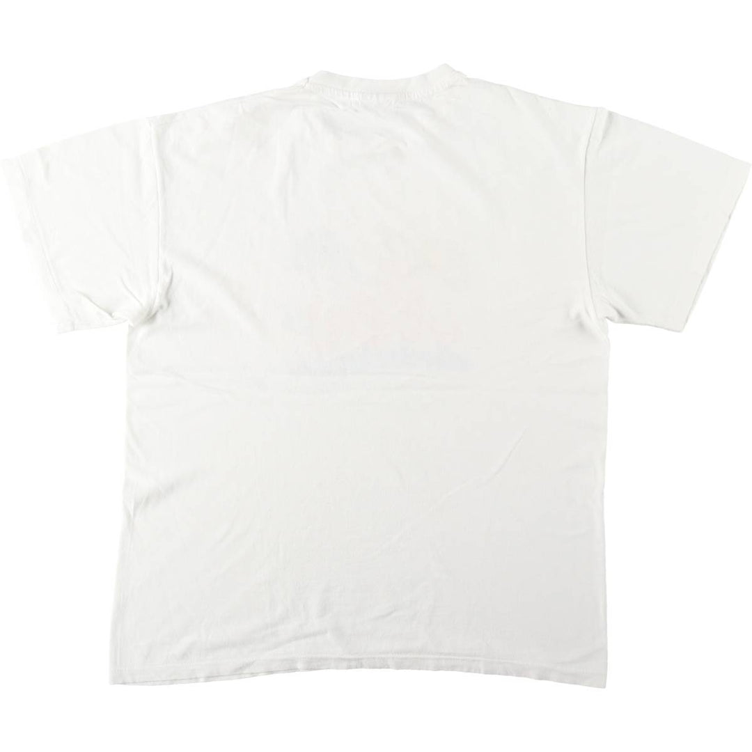 90'S Hanes TOP-T Print T-Shirt, Made in USA, Men's Size L (Equivalent), Vintage cotton white type Vintage Second Hand