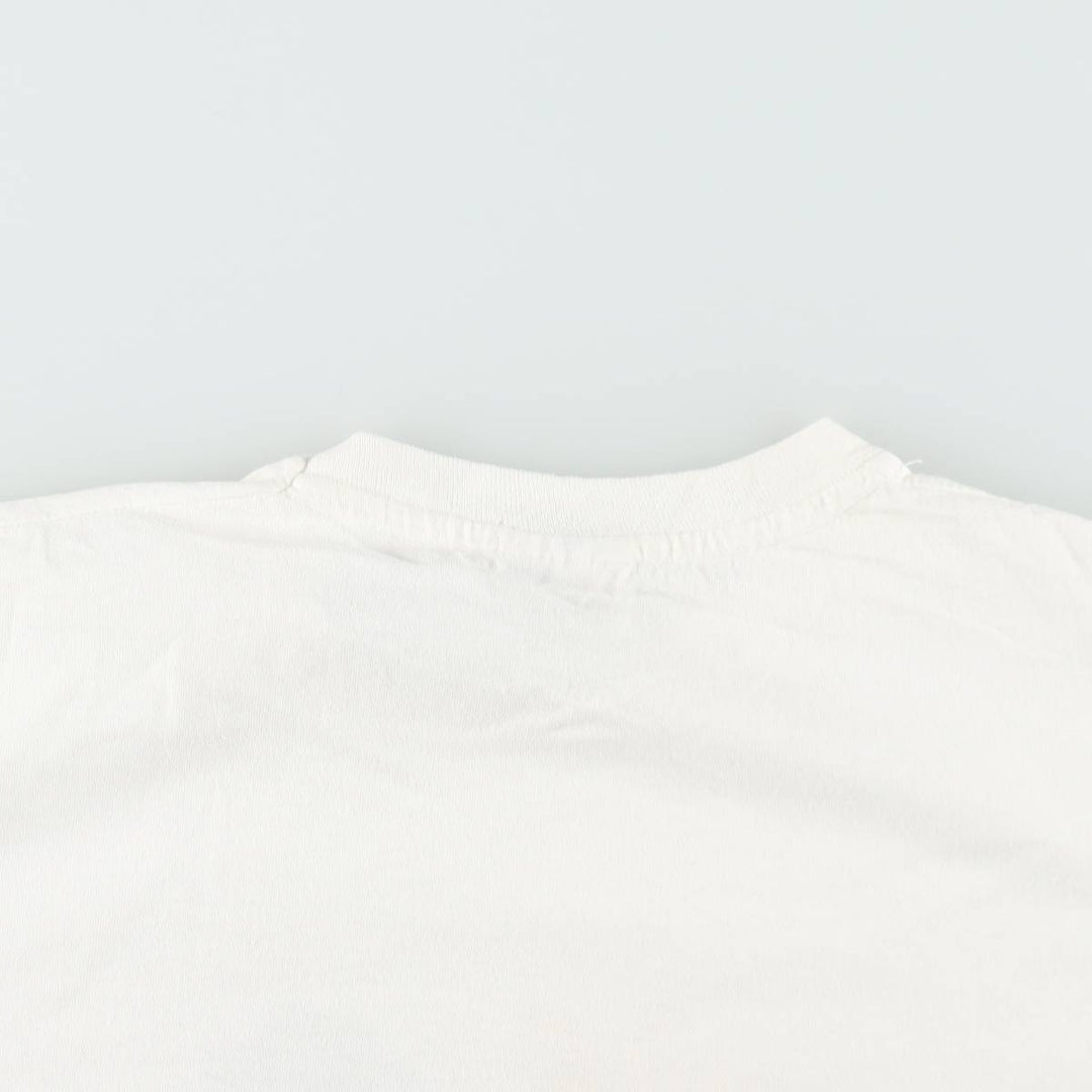90'S Hanes TOP-T Print T-Shirt, Made in USA, Men's Size L (Equivalent), Vintage cotton white type Vintage Second Hand
