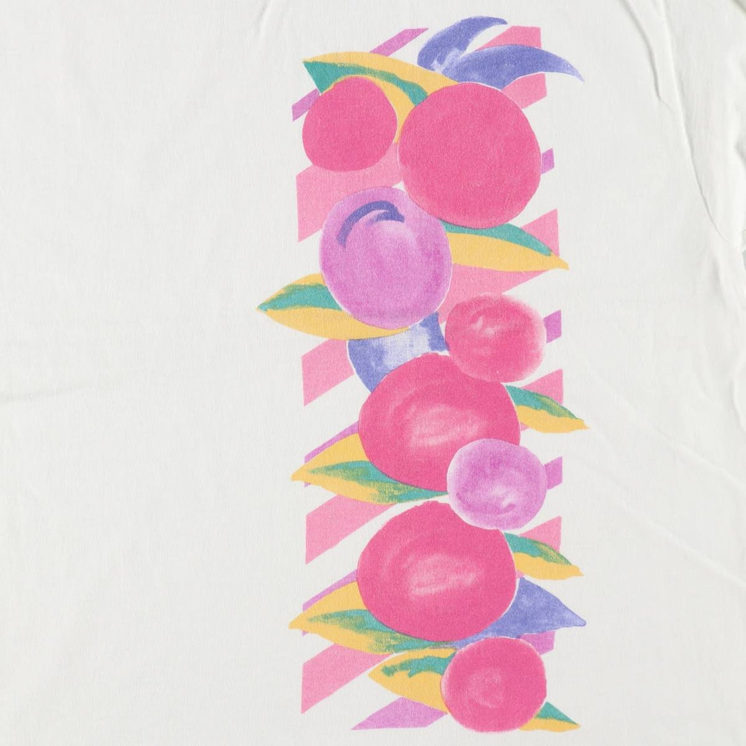 90'S Anvil Printed T-shirt Made in USA Men's XL Vintage cotton white type Vintage Second Hand