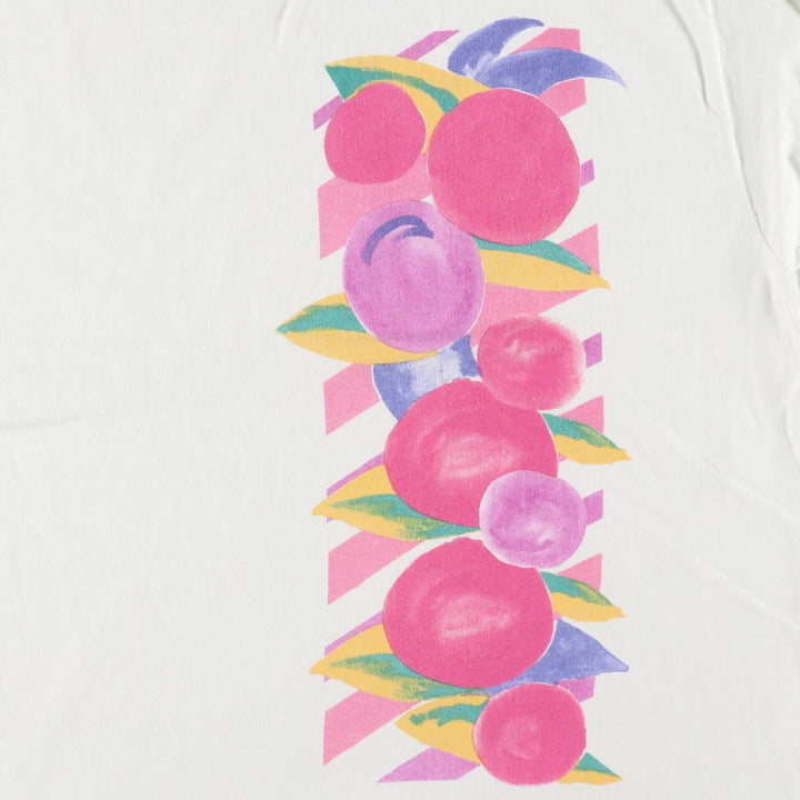 90'S Anvil Printed T-shirt Made in USA Men's XL Vintage cotton white type Vintage Second Hand
