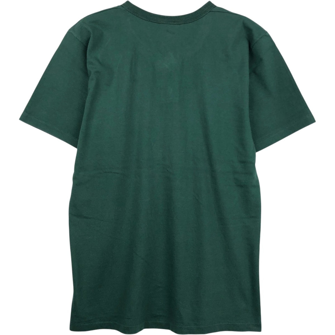 ~1980'S Russell Gold Tag Henley Neck College T-Shirt, Men's Size L (Equivalent), Vintage cotton Green type dark green Vintage Second Hand