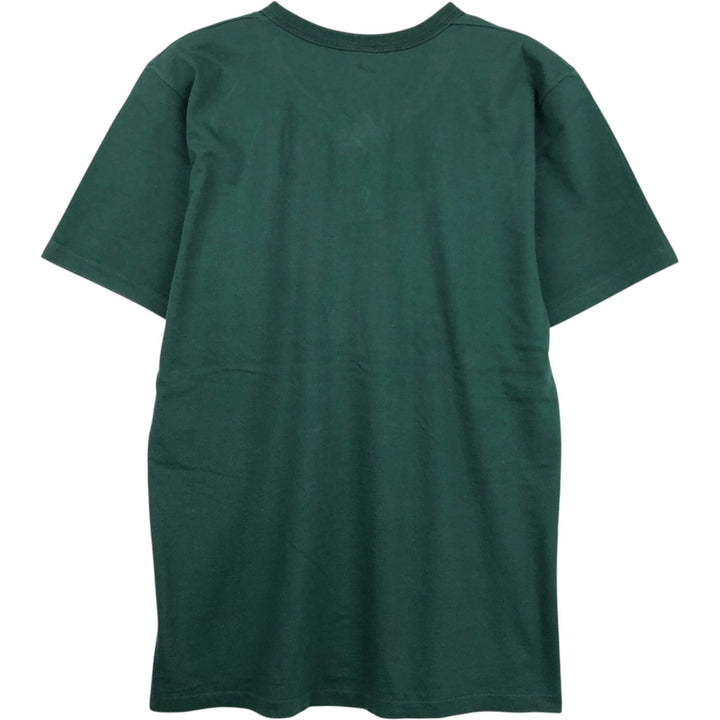 ~1980'S Russell Gold Tag Henley Neck College T-Shirt, Men's Size L (Equivalent), Vintage cotton Green type dark green Vintage Second Hand