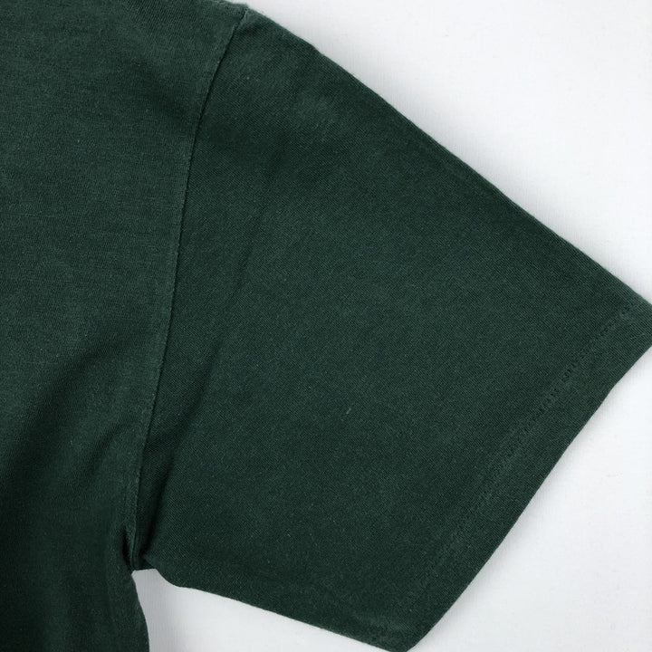 ~1980'S Russell Gold Tag Henley Neck College T-Shirt, Men's Size L (Equivalent), Vintage cotton Green type dark green Vintage Second Hand