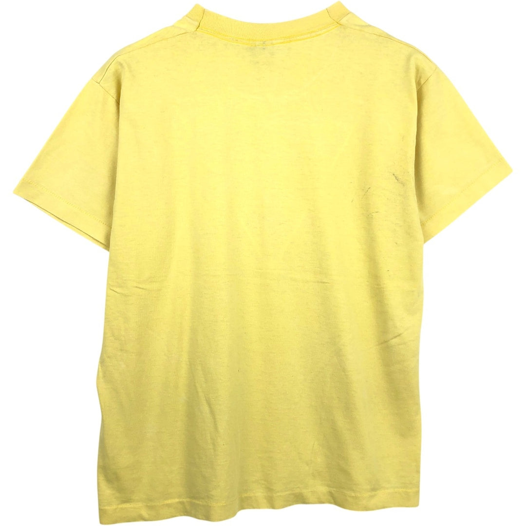 90'S Fruit of the Loom printed T-shirt, made in the USA, men's size L, vintage cotton lemon yellow Vintage Second Hand