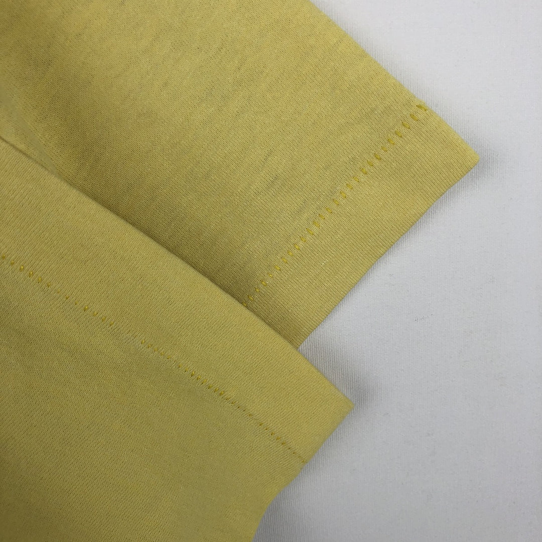 90'S Fruit of the Loom printed T-shirt, made in the USA, men's size L, vintage cotton lemon yellow Vintage Second Hand