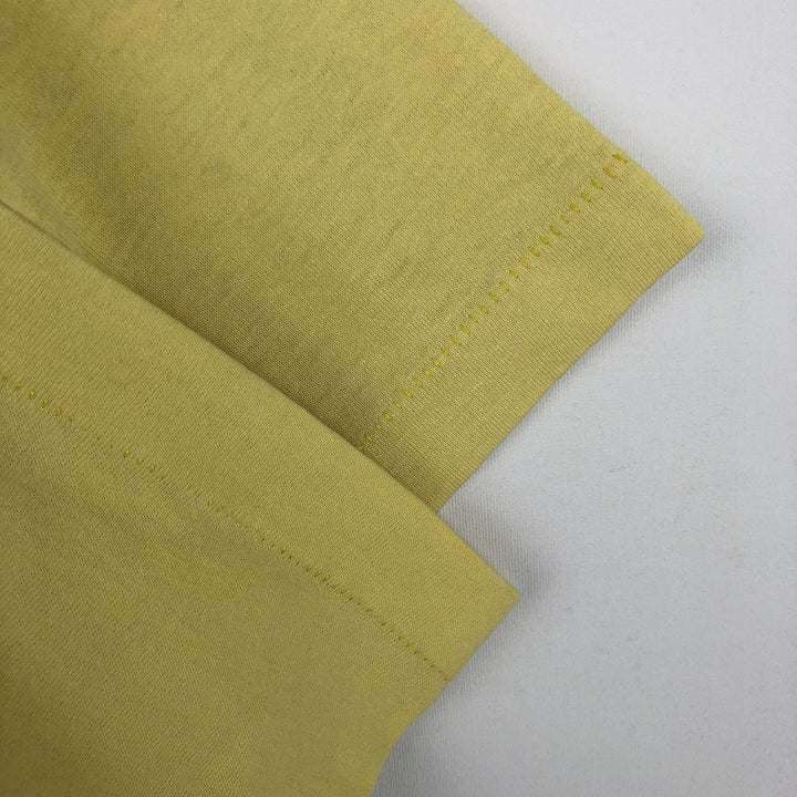90'S Fruit of the Loom printed T-shirt, made in the USA, men's size L, vintage cotton lemon yellow Vintage Second Hand