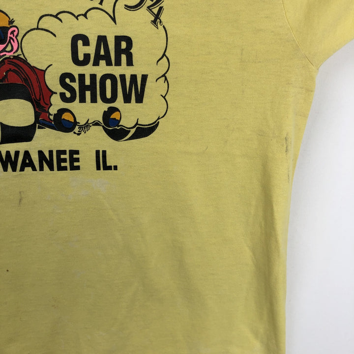 90'S Fruit of the Loom printed T-shirt, made in the USA, men's size L, vintage cotton lemon yellow Vintage Second Hand
