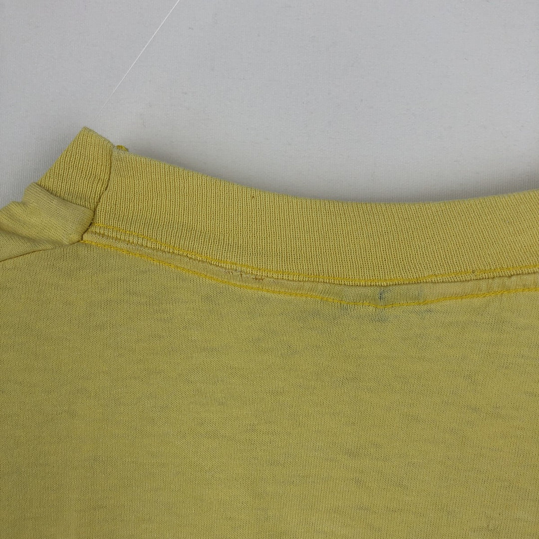 90'S Fruit of the Loom printed T-shirt, made in the USA, men's size L, vintage cotton lemon yellow Vintage Second Hand
