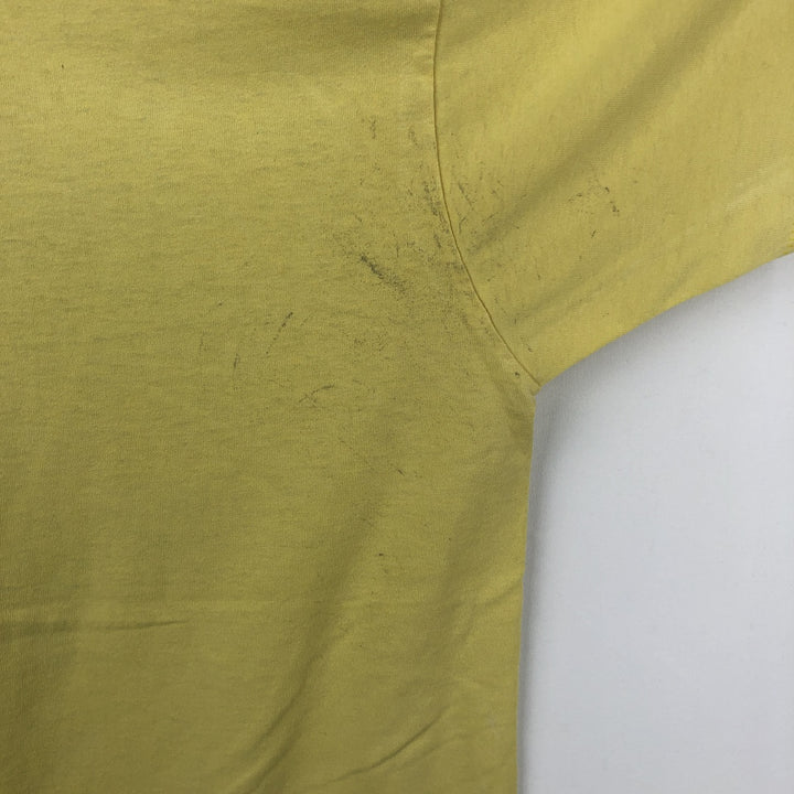 90'S Fruit of the Loom printed T-shirt, made in the USA, men's size L, vintage cotton lemon yellow Vintage Second Hand