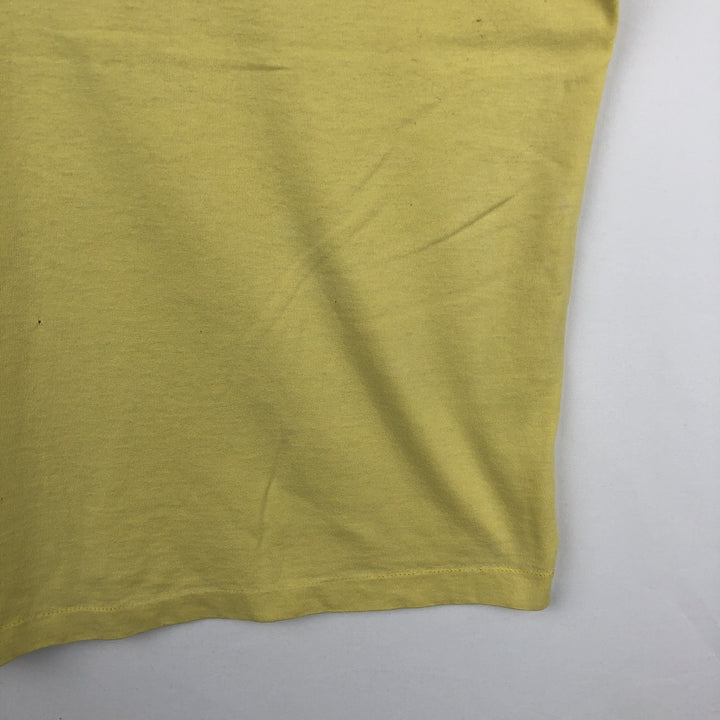 90'S Fruit of the Loom printed T-shirt, made in the USA, men's size L, vintage cotton lemon yellow Vintage Second Hand