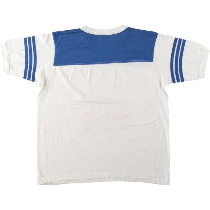Dog print football t-shirt, men's size M, vintage. unclear white type Vintage Second Hand